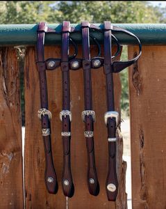 Approvisionnement direct en usine Ranch élégant équitation têtière en cuir usiné à la main Western Tack bride de cheval de l'Inde prix compétitif - Product Image 5
