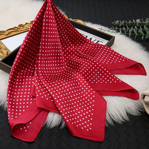 Spring Summer Classic Red Polka Dot Print 70CM Polyester Durable <b>Scarf</b> Korean Style Simple Versatile Elegant Office <b>Neck</b> - Product Image 3