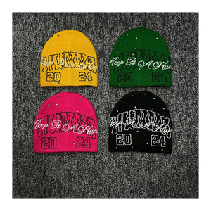 Knit <b>Beanie</b> Own Design Unisex Customized High Quality 100% <b>Wool</b> Digital Adjustable Street Style <b>Beanie</b> Cap Best Price for Winter - Product Image 1