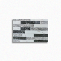 Carreaux muraux en céramique modernes à motifs rayés 20 x 30 cm, surface lisse, finition brillante, imitation brique, pour cuisine et salle de bain, bandes imprimées en 3D