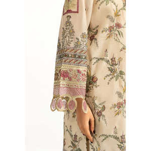 Conjunto de Traje de 3 Piezas para Mujer con Estampado Munar Slub y Detalle Bordado IUSTKSD-1020 - Product Image 4