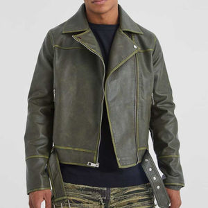 Collection d'hiver Veste en cuir pour homme Confortable Douce Haute couture Logo personnalisé sur le devant Respirante Coupe-vent Avec expédition - Product Image 3