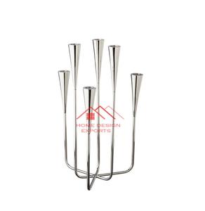 2025 <b>Silver</b> Finished Metal <b>Candle</b> <b>Holder</b> for Home and Hotel Tabletop Decor - Product Image 2