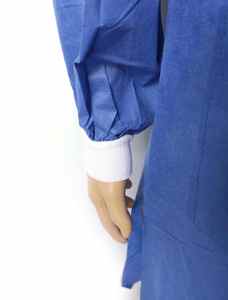 Cómoda bata de hospital desechable Unisex 100% Mezcla de algodón o poliéster Ropa para pacientes con Cierre trasero para uso médico - Product Image 4