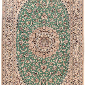 Tapis persans Nain de qualité supérieure Fine 9 La avec ensemble de tapis noués en soie - Product Image 1