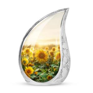 Sunflower Field Teardrop Urns-Tiny Eco-Friendly Urn-American & European Style Cremation <b>Keepsakes</b> for <b>Ashes</b> - Product Image 3