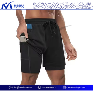 Pantalones cortos personalizados para hombre al por mayor, pantalones cortos deportivos cómodos transpirables y ligeros de secado rápido para gimnasio, correr, hacer ejercicio y exteriores - Product Image 4