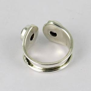 Bague Améthyste Réglable Faite à la Main en Argent Sterling Oxydé 925 Bijoux de Bohème Cadeau - Product Image 3