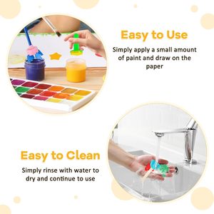 Bview Art 18 pièces couleur éponge brosse enfants peinture éponge brosse ensemble pour <span class=keywords><strong>dessin</strong></span> artisanat céramique bricolage - Product Image 5