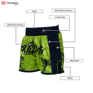 เทรนด์ใหม่กางเกงขาสั้นชกมวยกางเกงขาสั้นสำหรับฝึกมวยไทยกางเกง MMA แบบเปื้อนสำหรับเด็กมวยไทยกางเกงขาสั้นแบบไทย - Product Image 2