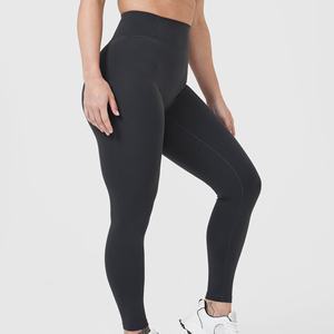 Leggings de yoga noirs pour femmes et filles, taille haute, doux, moulants, effet ventre plat, personnalisables, 23 couleurs, vente en gros - Product Image 2