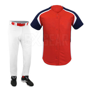 Ensemble d'uniformes de baseball avec numéro de nom d'équipe personnalisé et logo de différentes couleurs et tailles pour les vêtements de sport - Product Image 2