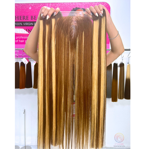 Fournisseurs d'extensions de cheveux en gros Cheveux vietnamiens bruts blonds couleur SDD Bone Paquets de cheveux raides - Product Image 4