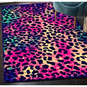 Tapis à motif léopard, tapis roses, tapis léopard rose, tapis modernes, tapis à poils doux - Product Image 2