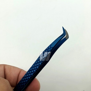 Pinzas de pestañas de acero inoxidable con logotipo personalizado profesional de alta calidad herramienta de belleza puntiaguda para extensiones de pestañas de fibra TP OEM - Product Image 4