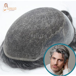 Perruque Homme en Cheveux Brésiliens Remy, Base en Soie Ultra Fine, Ondulée/Lisse, Qualité Supérieure, Prix Abordable - Product Image 1