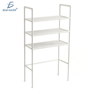 Scaffale Organizzatore Multiuso a 3 Ripiani in Acciaio per Bagno e Lavanderia - Product Image 1