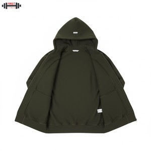 เสื้อฮู้ดลายกราฟิกสำหรับผู้ชายเสื้อสวมหัวโอเวอร์ไซส์ผ้าคอตตอนซับในสีพื้นพิมพ์ลายพัฟ3D ตามสั่ง - Product Image 6