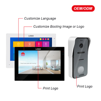 Timbre de Puerta Impermeable IP65 para Apartamento, Sistema de Intercomunicación Exterior con Cámara, Videoportero