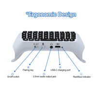 Clavier externe BT sans fil avec haut-parleur intégré pour le chat vocal et l'entrée pendant pour manette PS5 Accessoires de jeu