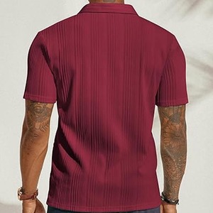 Polo d'été à manches courtes de couleur unie à la mode pour hommes, style de commerce extérieur par robe de sport - Product Image 5