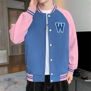 Blouson bombardier en cuir brodé personnalisé le plus vendu en gros OEM vestes d'université de basket-ball Letterman College - Product Image 2