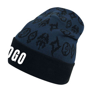 Gorros de Lana 100% Profesionales al Mejor Precio para Invierno, Fabricante Jacquard de Pakistán, Diseña el Tuyo Propio, Unisex, Logotipo Personalizado, Color - Product Image 1