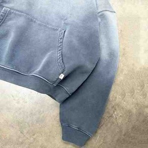 Sweat à capuche personnalisable en molleton 100 % coton, coupe régulière, style streetwear printanier, délavé à l'acide, effet soleil, grammage lourd, style vintage - Product Image 3