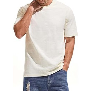 High Quality Solid Color 140gsm Blanks Cotton T Shirt Summer Wear <b>Plain</b> Breathable Round Neck <b>TShirt</b> - Product Image 1