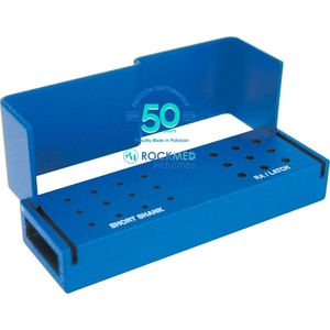 Bloc de fraise dentaire autoclavable manuel dans l'outil dentaire en métal de fraises en acier réutilisables bleues - Product Image 6