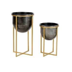 Metal Planter <b>Basket</b> With Side Handle Customized Size Good Quality <b>Flower</b> Planter <b>for</b> Restaurant Decoration - Product Image 6