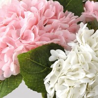 Bunga Hydrangea Buatan Tangan 196 Kelopak Sentuhan Asli Kepadatan Tinggi - Bunga Artifisial Melembapkan Batang Tunggal Mewah untuk Pernikahan Hari Ibu
