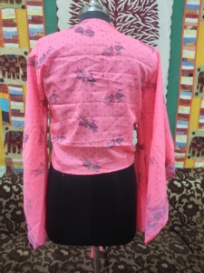 Top corto de seda de verano para mujer, diseño de abrigo corto, corbata frontal, tela suave, estampado Floral, ropa de día elegante, noche relajada - Product Image 4