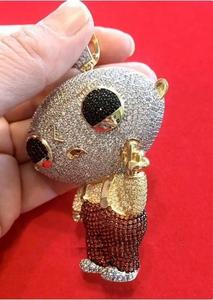 จี้เพชร VVS ลายการ์ตูนสุดฮิตสำหรับเด็ก สไตล์สตรีทแวร์ฮิปฮอป ประดับเพชรเต็มตัว เหมาะสำหรับงานปาร์ตี้ - Product Image 3