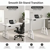 Escritorio Eléctrico de Diseño Arquitectónico Moderno - Escritorio Ajustable en Altura con Estética de Marco en A para Diseñadores