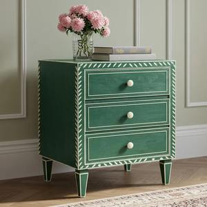 Commode de rangement en incrustation d'os vert et blanc de qualité supérieure, élégante, fabriquée à la main, meubles pour l'intérieur de la maison au prix direct d'usine - Product Image 2
