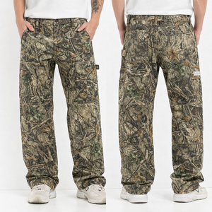 Pantalones de Trabajo de Algodón para Hombre, con Doble Rodilla, Estilo Carpintero, Camuflaje, Resistentes, Transpirables, Antiarrugas, con Serigrafía, Tallas Grandes - Product Image 2