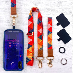 Fashion Adjustable Phone <b>Lanyard</b> Card Fixed Mobile Phone Shell Colorful Neck Cord Anti-lost <b>Lanyard</b> Strap Phone Safety Tether - Product Image 1