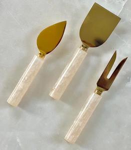Best Quality Round Handle Eye Catching <b>Cheese</b> Knife <b>Set</b> at Low Price in Bulk Quantity - Product Image 2