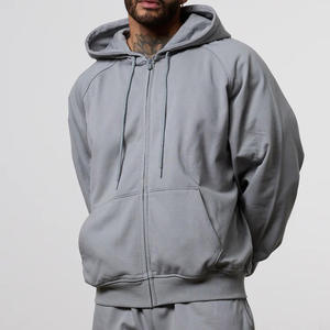 Conjunto Deportivo de Algodón para Hombre, Estilo Oversize, de Alta Calidad, para Invierno, Casual, con Sudadera con Cierre y Pantalones Cortos - Product Image 2