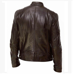 Venta al por mayor de manga larga de secado rápido chaquetas de cuero negro chaquetas de cuero personalizadas de la mejor calidad con nuevo estilo personalizado para los hombres - Product Image 5