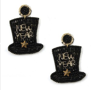 Elegantes pendientes de gota de cuentas doradas y negras personalizables hechos a mano Año Nuevo estilo de moda alta calidad Primum Custom Bead Choice - Product Image 6