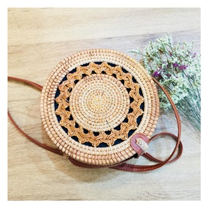 Summer Beach Ladies Rattan Bag Handmade Women's Beach Wholesale 99 Gold Data Vietnam - Product Image 3
