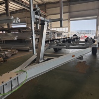 Remorque pour bateau Allhouse en aluminium durable, châssis marin à essieu unique, charge utile maximale de 500 kg, système de chargement facile avec couchettes pour bateau