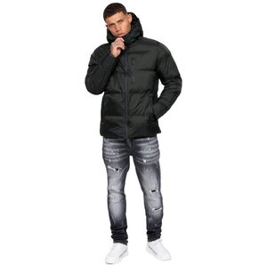 Veste matelassée en toile personnalisée pour hommes, manteau d'hiver chaud et coupe-vent à capuche et à manches longues, vêtements d'extérieur respirants, prix de gros - Product Image 3