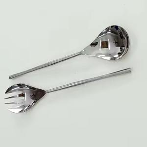 ชุดเสิร์ฟสลัดด้ามเรซิ่นสีเขียวเข้มและเขียวอ่อน ชุบทอง เงางาม สำหรับเสิร์ฟอาหาร - Product Image 6