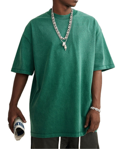 Wholesale Custom OEM 2026 New Arrive 100%Cotton Heavy Washed Solid Color T-Shirt Plus Size Men's Short Sleeve Oversize <b>Tshirt</b> - Product Image 3