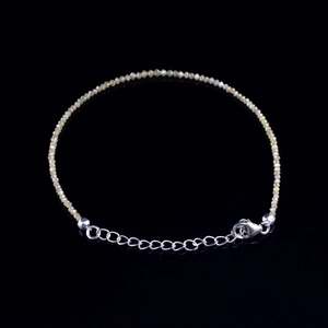 925 Sterling <b>Silver</b> Light Yellow Diamond <b>Bracelet</b> Elegant Diamond <b>Bangles</b> - Product Image 4