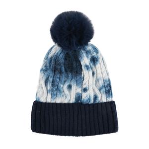 Gorro de Moda Personalizado Unisex, Gorro de Punto con Estampado Tie-Dye y Pompón, Gorros Cálidos de Invierno para Mujer, Tendencia 2026 - Product Image 4