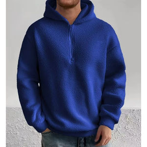 Sudadera con Capucha de Forro Polar Tejido de Primera Calidad con Logotipo Personalizado Bordado, Sudadera con Cierre y Capucha de Sherpa para Hombre - Product Image 5